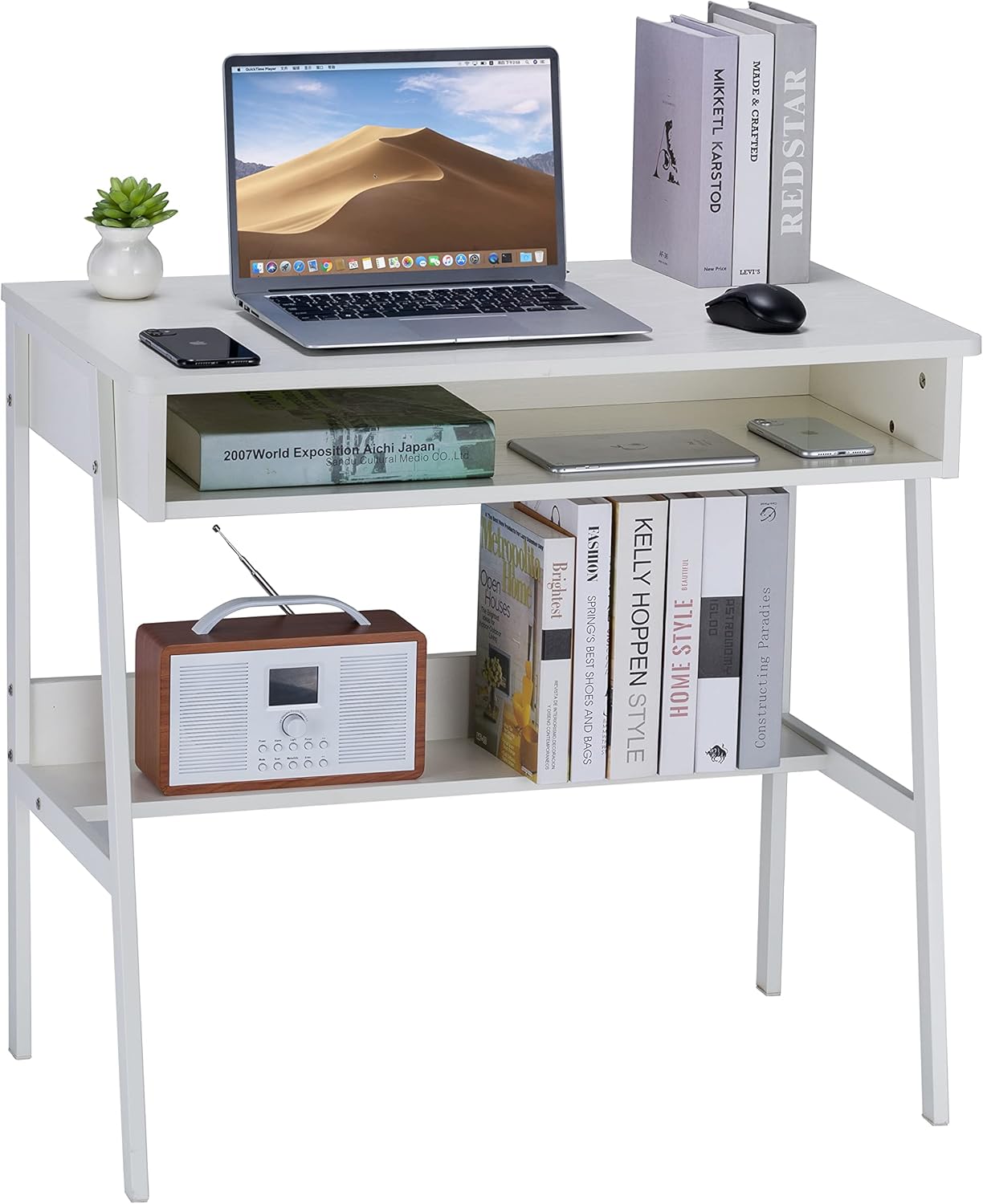 Home Office With Two Desks - 콤보홈 가구 사무실 책상 워크스테이션 학습