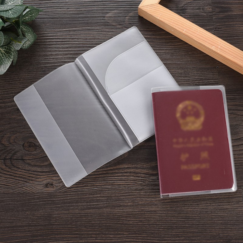 Home Office For Passport - 투명 프로스트 PVC 소재 여권 보호