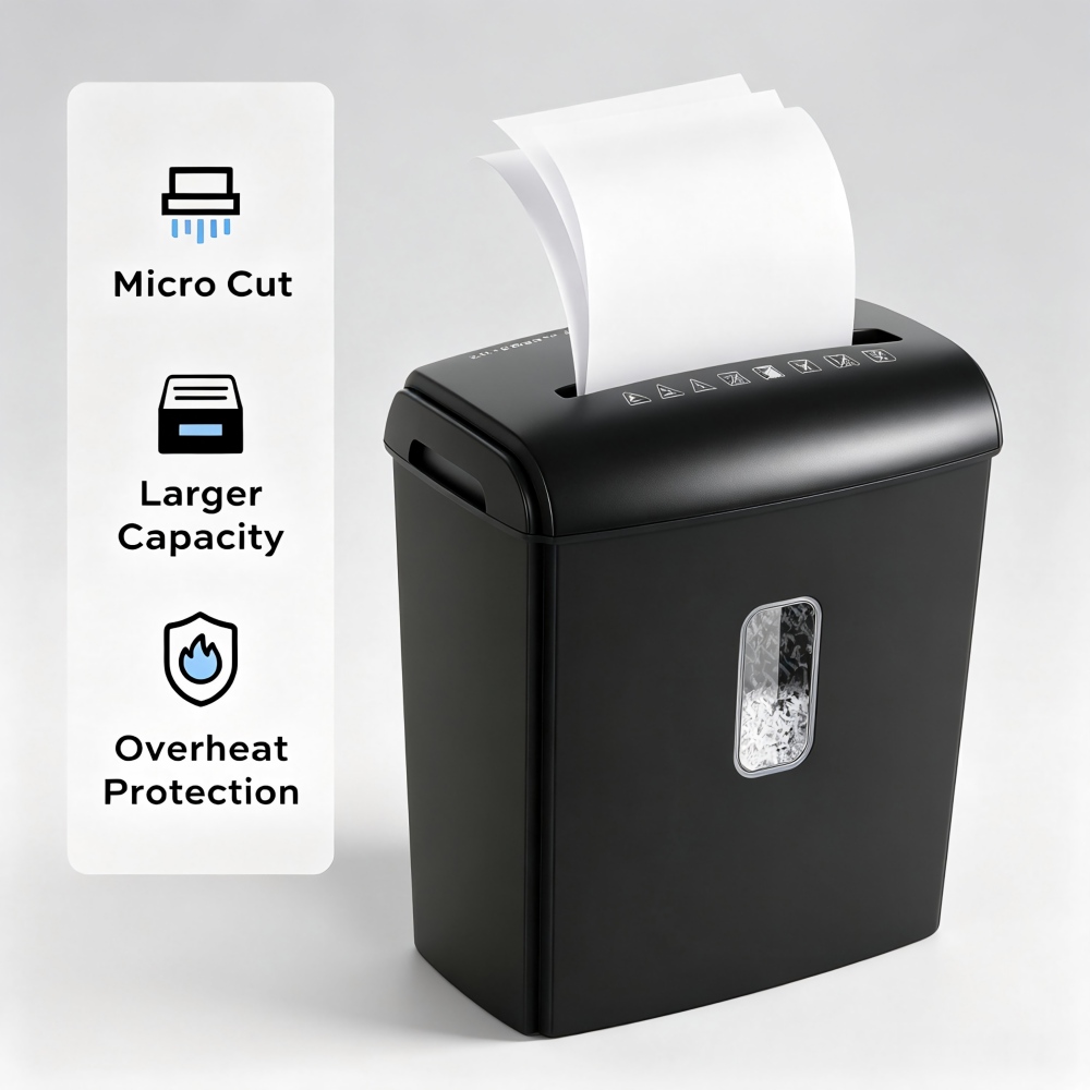 Home Office Paper Shredder - 델리 8매 용지 파쇄기 P5 보안