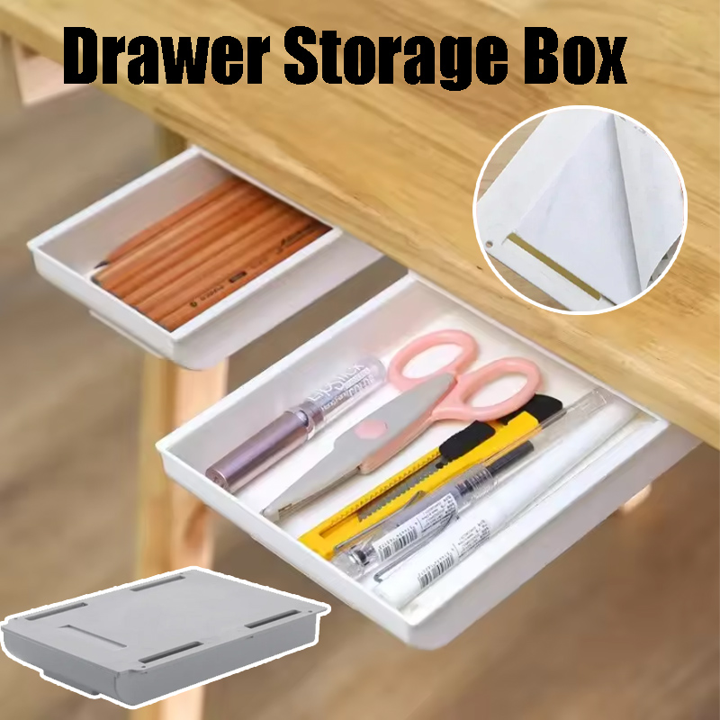 Desk Drawer Small - 데스크탑 숨겨진 서랍 정리함 책상 아래