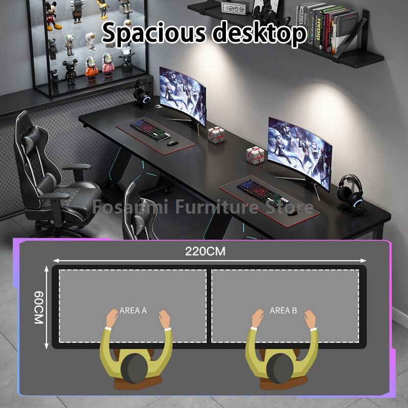대형 2인용 게이머 PC 책상 K자형 다리 모던 오피스 - Home Office With Two Desks 리뷰 및 가격