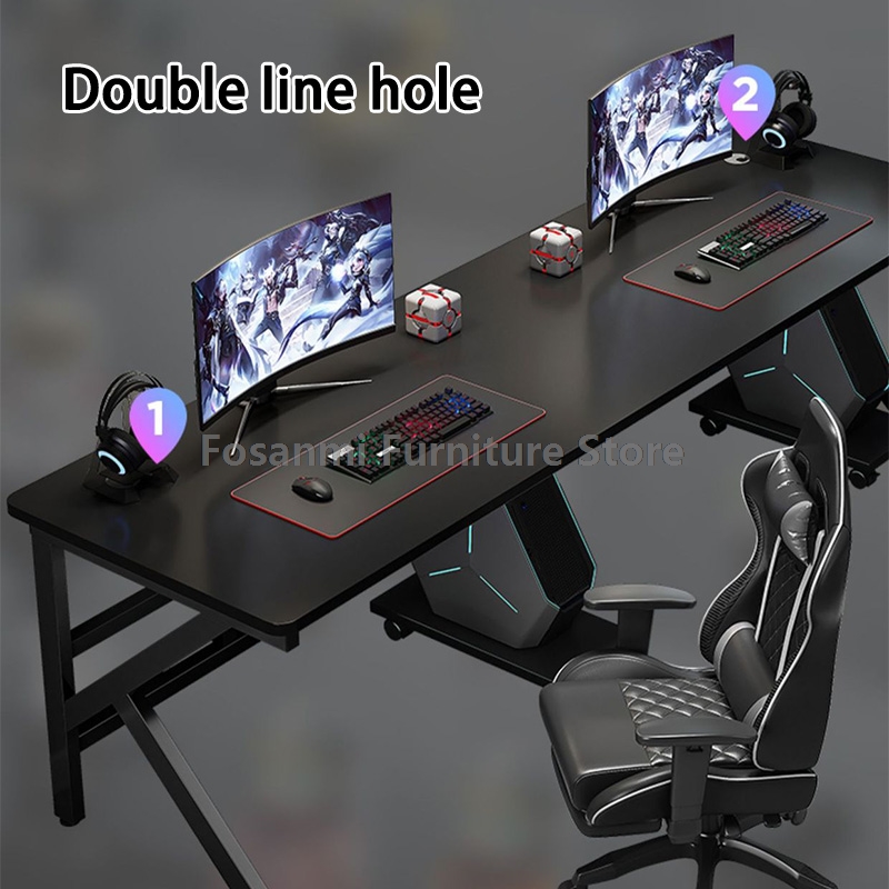 대형 2인용 게이머 PC 책상 K자형 다리 모던 오피스 - Home Office With Two Desks 리뷰 및 가격