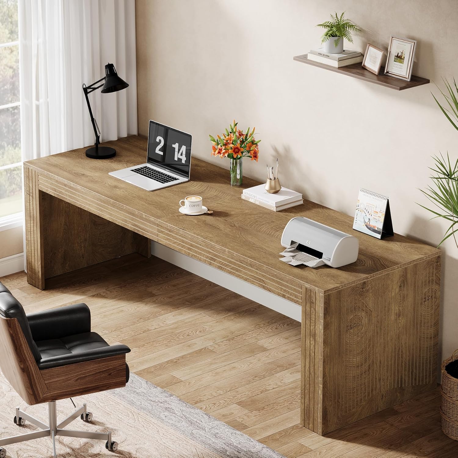 # 79인치 초장형 더블 컴퓨터 책상, 2인용 워크스테 - Home Office With Two Desks 리뷰 및 가격