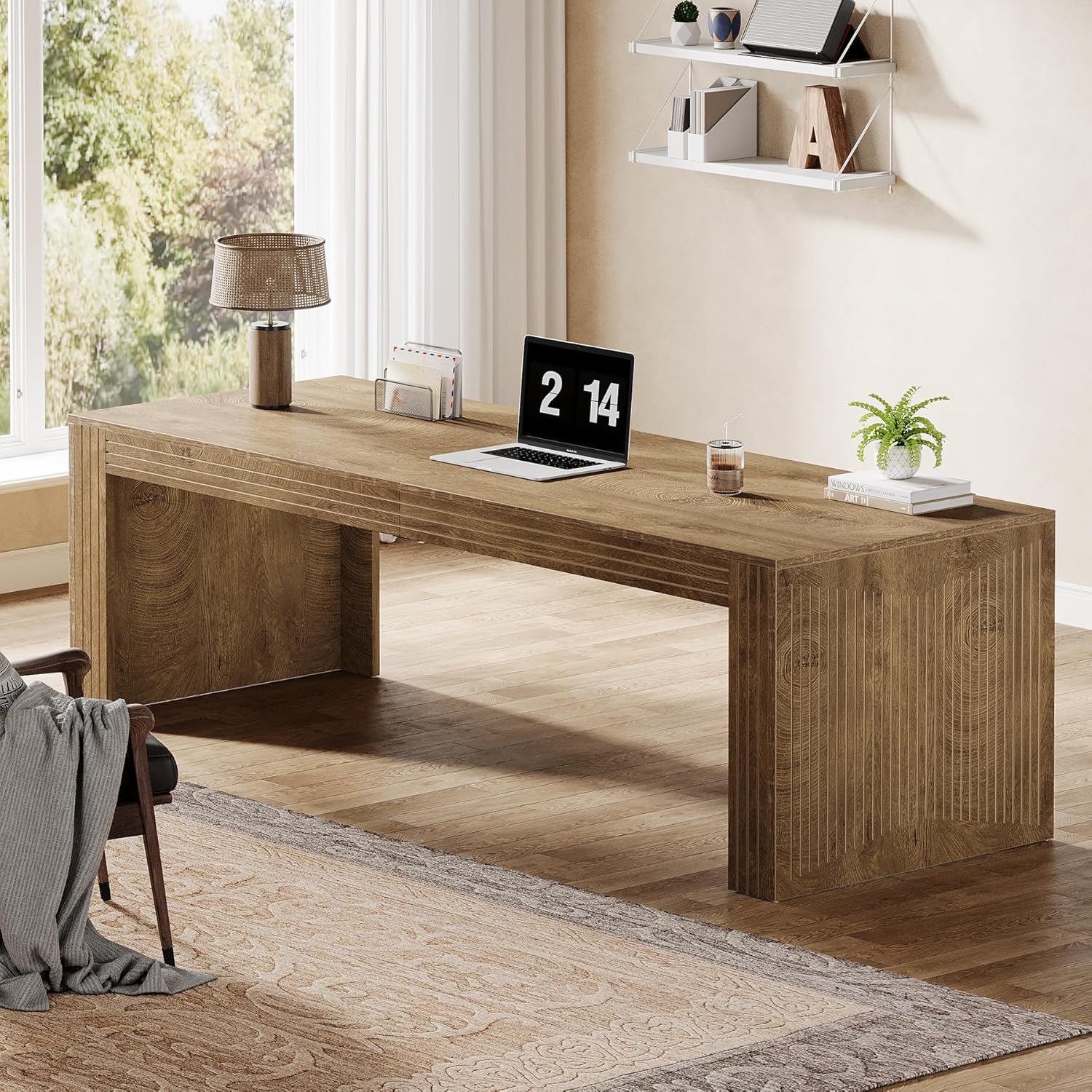 # 79인치 초장형 더블 컴퓨터 책상, 2인용 워크스테 - Home Office With Two Desks 리뷰 및 가격