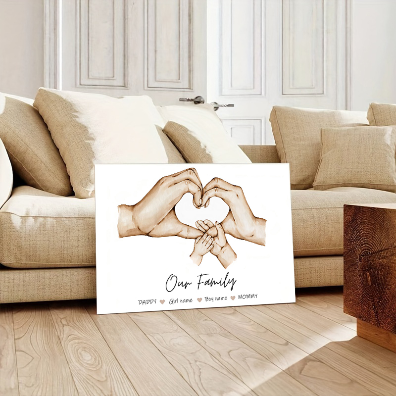 맞춤형 가족 이름 캔버스 그림 미니멀리스트 아트 프린트 - Home Office Photos 리뷰 및 가격