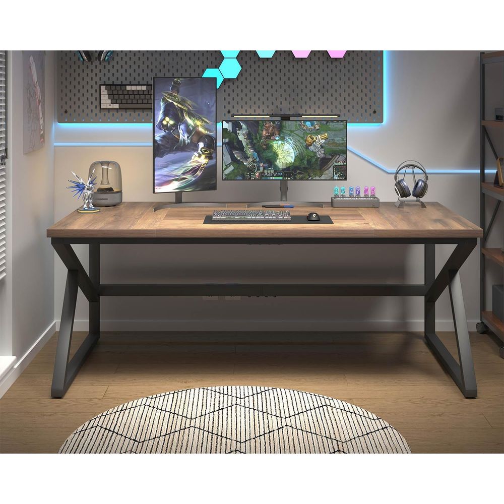 70개의 엑스트라 롱 더블 책상(홈 오피스용), 소박한 - Home Office With Two Desks 리뷰 및 가격