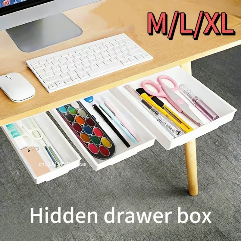 1pc 흰색 자체 접착식 보관 서랍 상자 메이크업 연필 - Desk Drawer Small 리뷰 및 가격