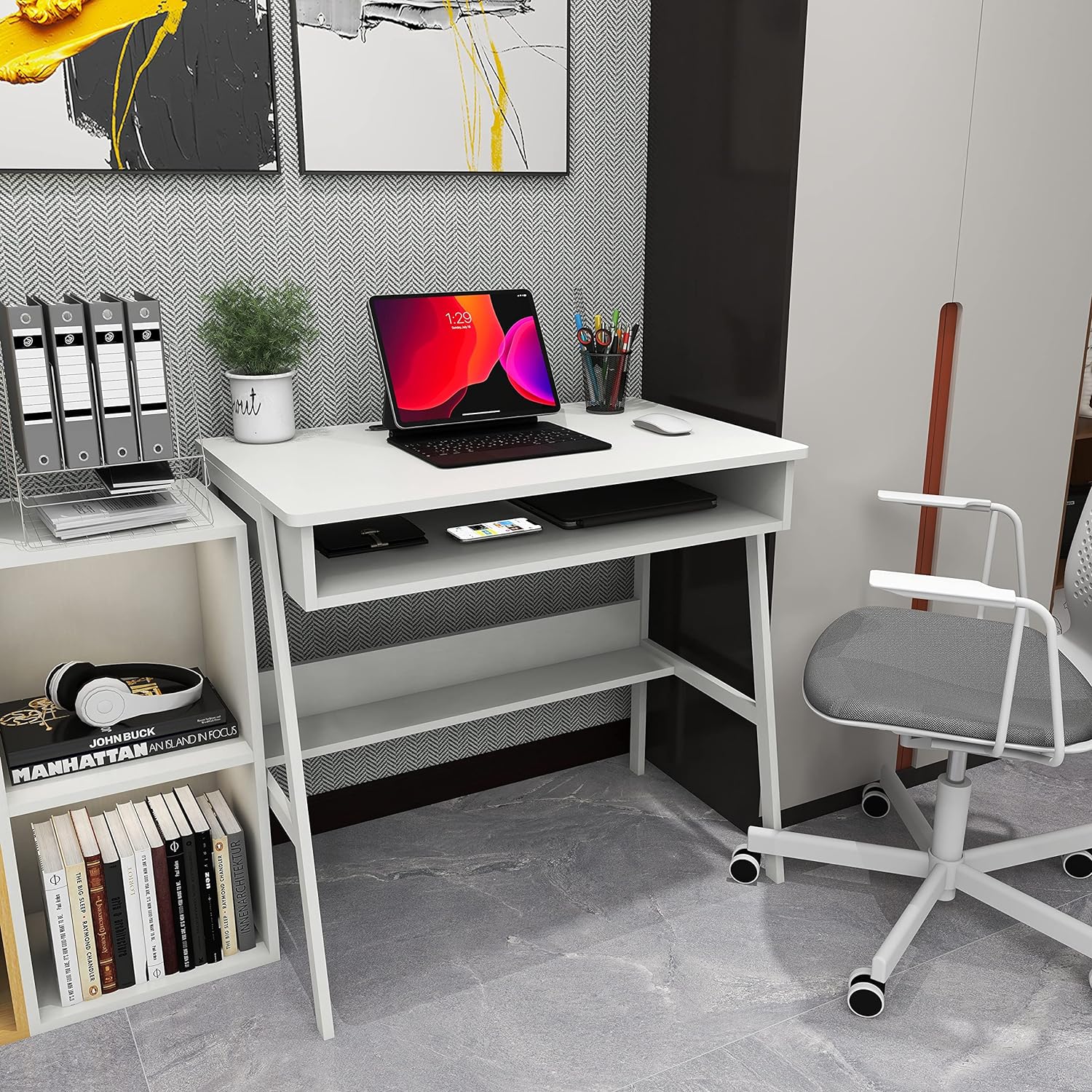 콤보홈 가구 사무실 책상 워크스테이션 학습 책상 나무  - Home Office With Two Desks 리뷰 및 가격