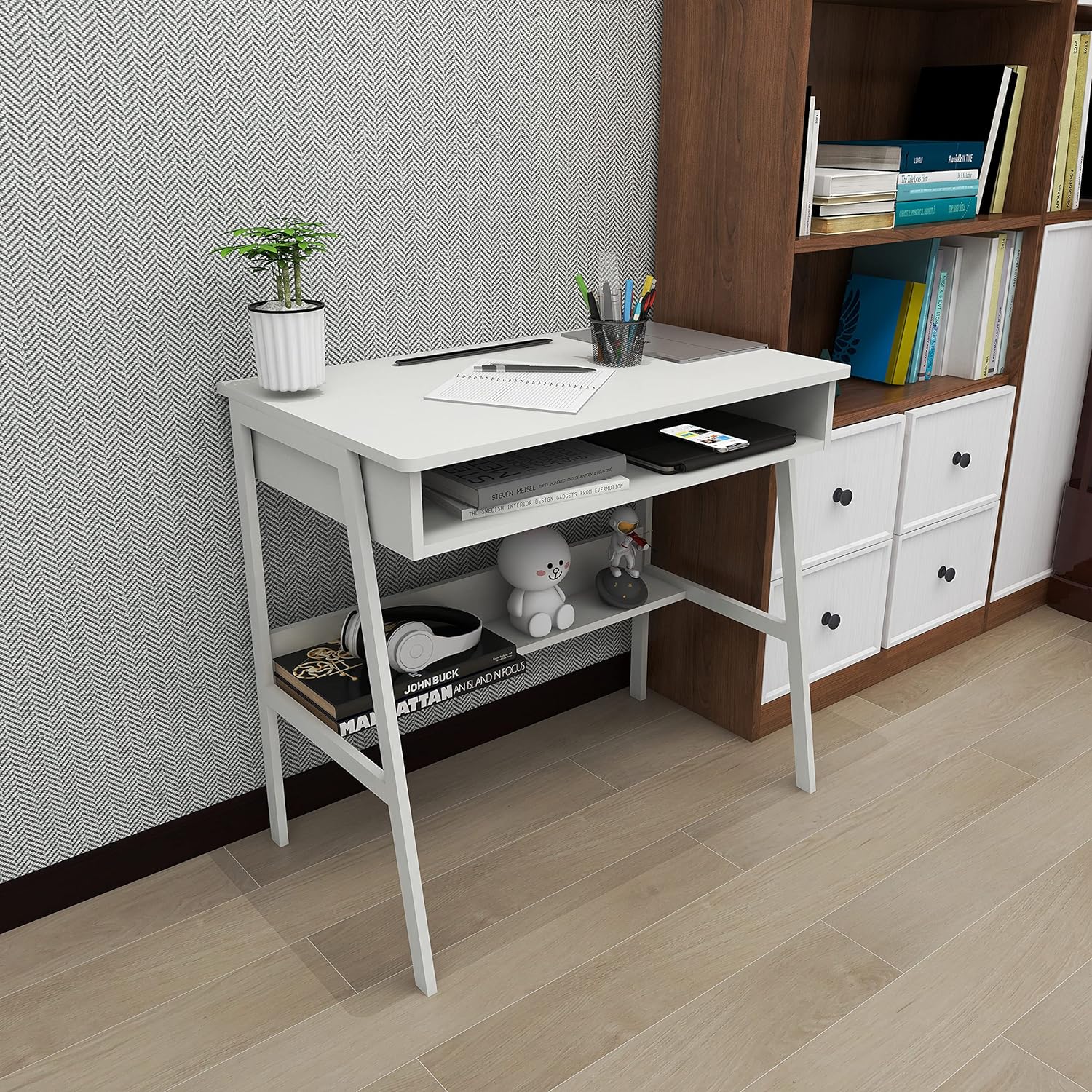 콤보홈 가구 사무실 책상 워크스테이션 학습 책상 나무  - Home Office With Two Desks 리뷰 및 가격