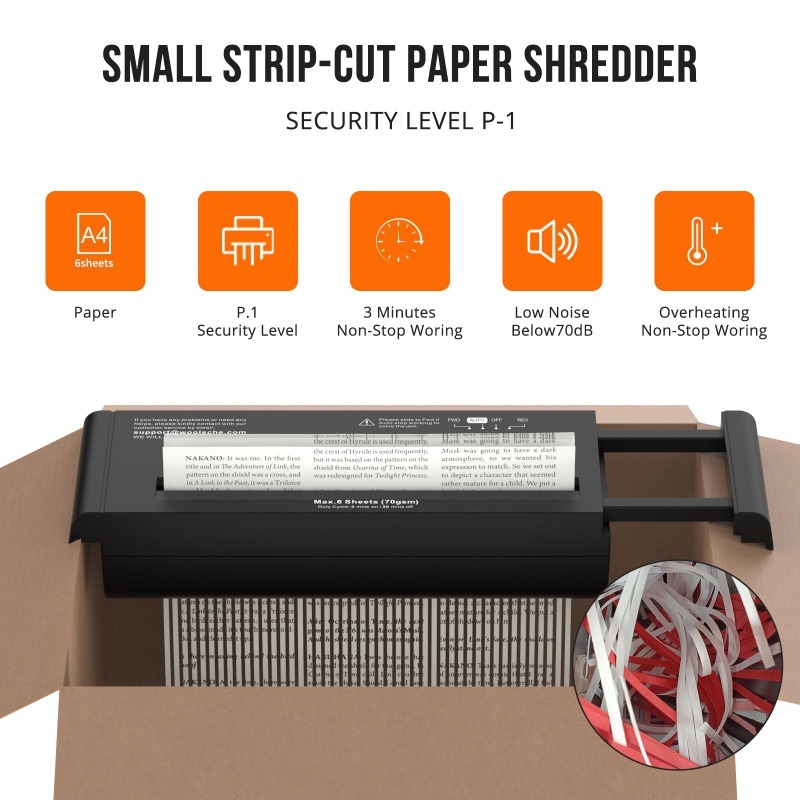 수동 종이 분쇄기, 휴대용 핸드 크랭크 스트립 컷 분쇄 - Home Office Paper Shredder 리뷰 및 가격
