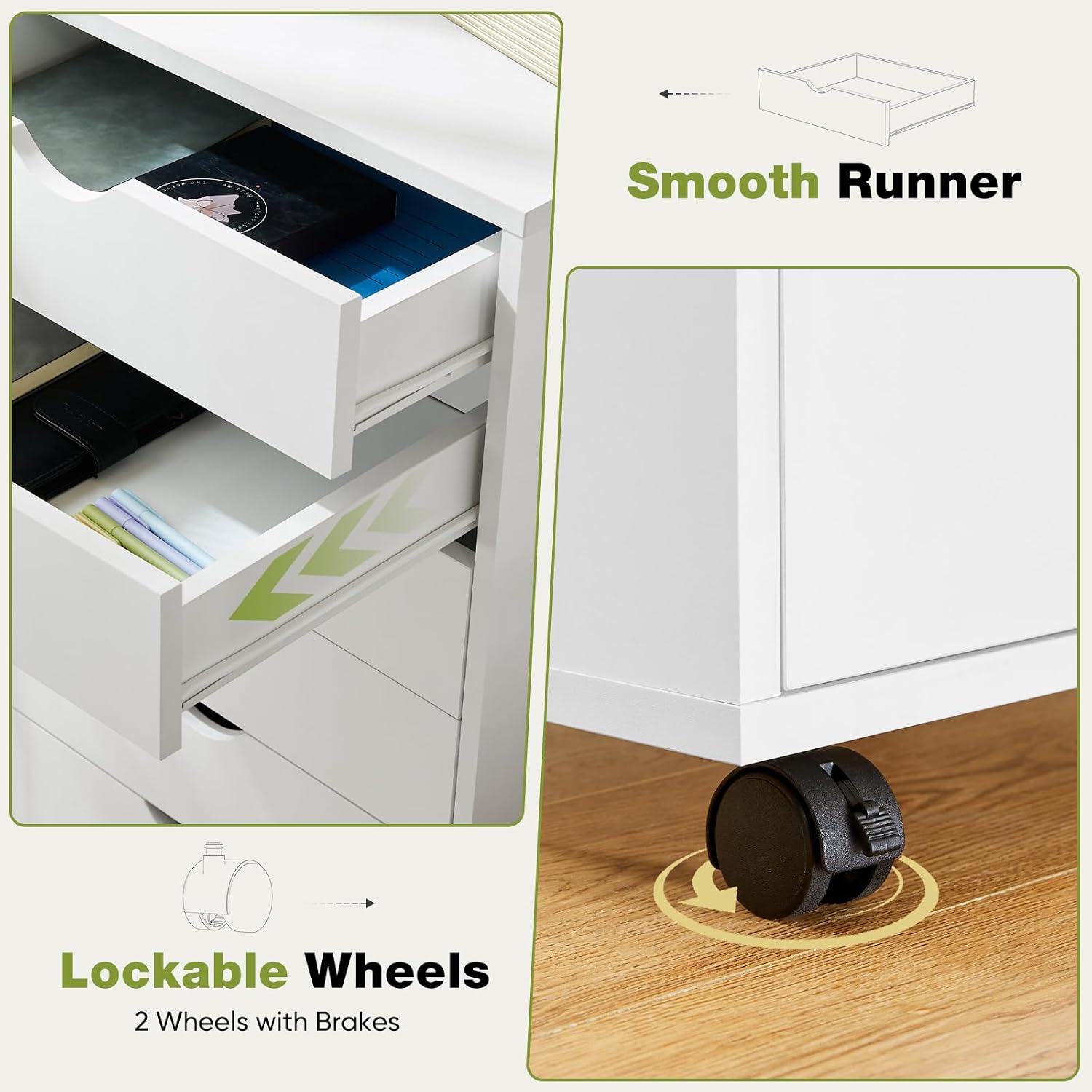 7단 서랍 이동식 수납 캐비닛, 바퀴가 달린 나무 재질 - Desk Drawer Small 리뷰 및 가격