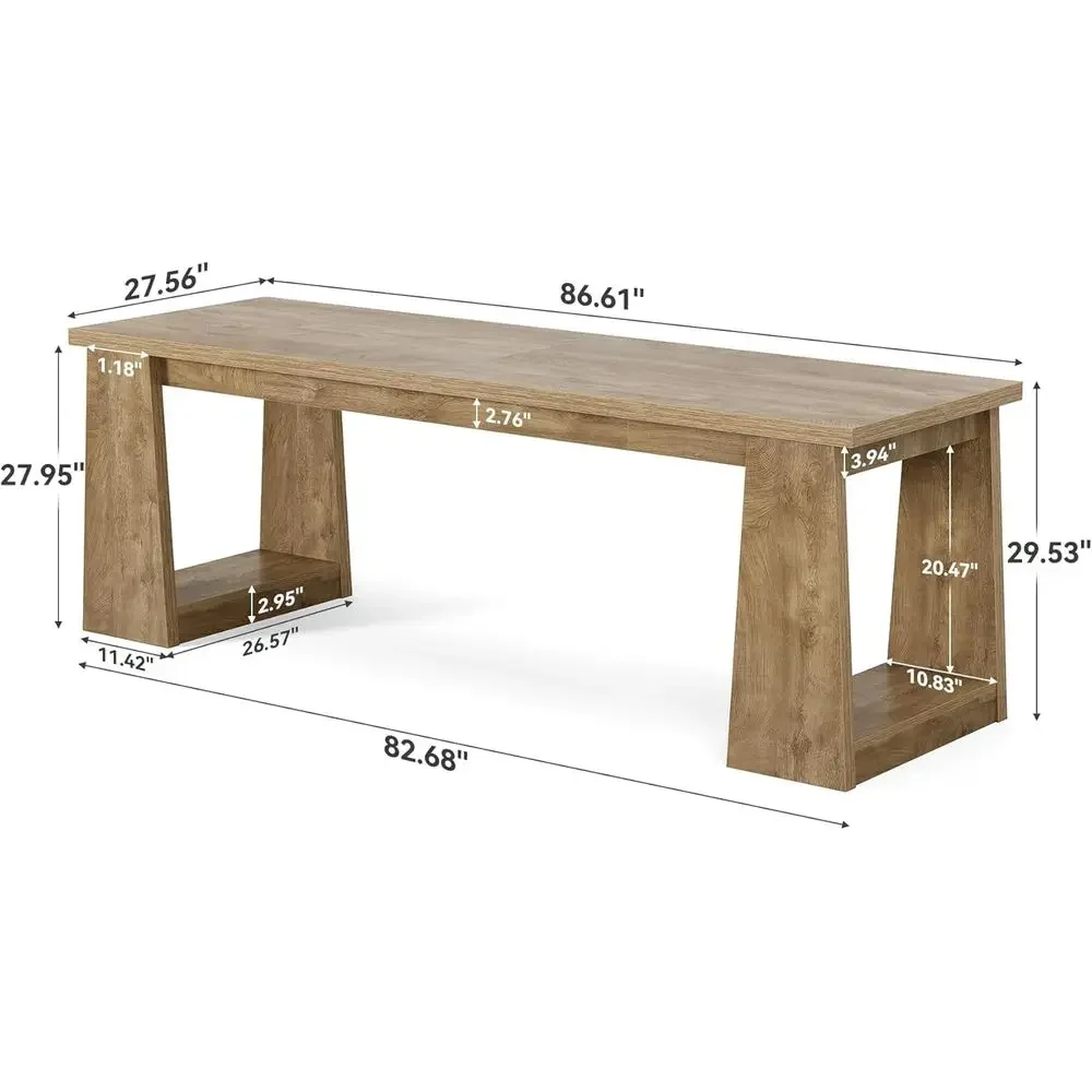 소박한 갈색 2인용 홈 오피스 책상, 이중 용도를 위한 - Home Office With Two Desks 리뷰 및 가격