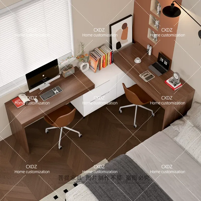노르딕 스타일 더블 코너 데스크 모던 심플 책상 컴퓨터 - Home Office With Two Desks 리뷰 및 가격