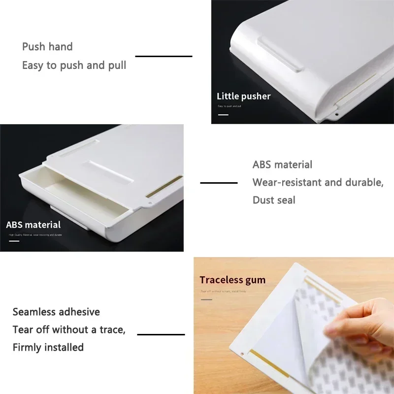 데스크탑 숨겨진 서랍 정리함 책상 아래 슬라이드 아웃  - Desk Drawer Small 리뷰 및 가격