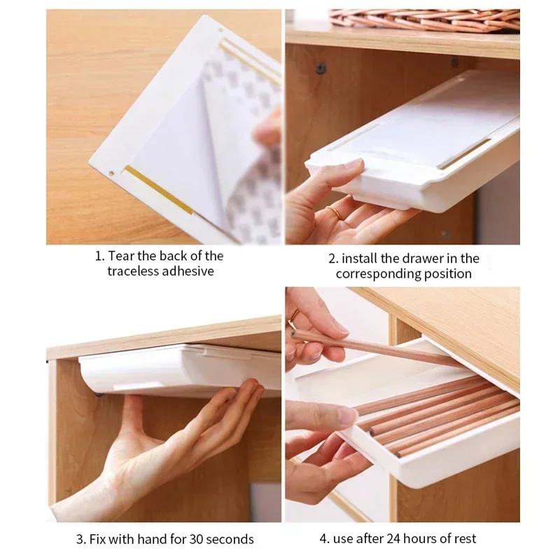 데스크탑 숨겨진 서랍 정리함 책상 아래 슬라이드 아웃  - Desk Drawer Small 리뷰 및 가격